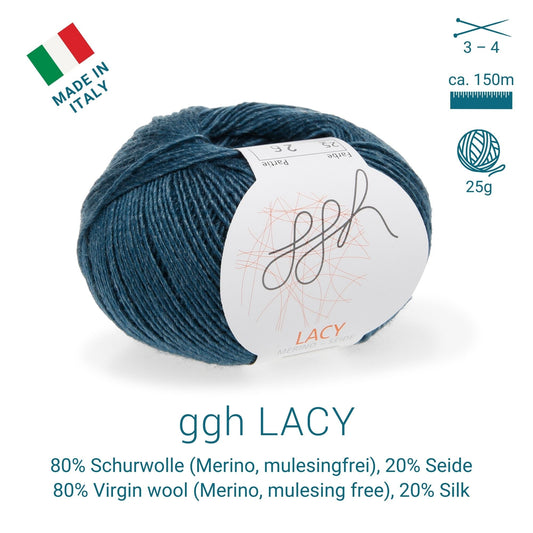 ggh Lacy | Set mit 4 x 25g (insg. 100g) - 025 - Petrol - Strickwolle - Handarbeiten - 2