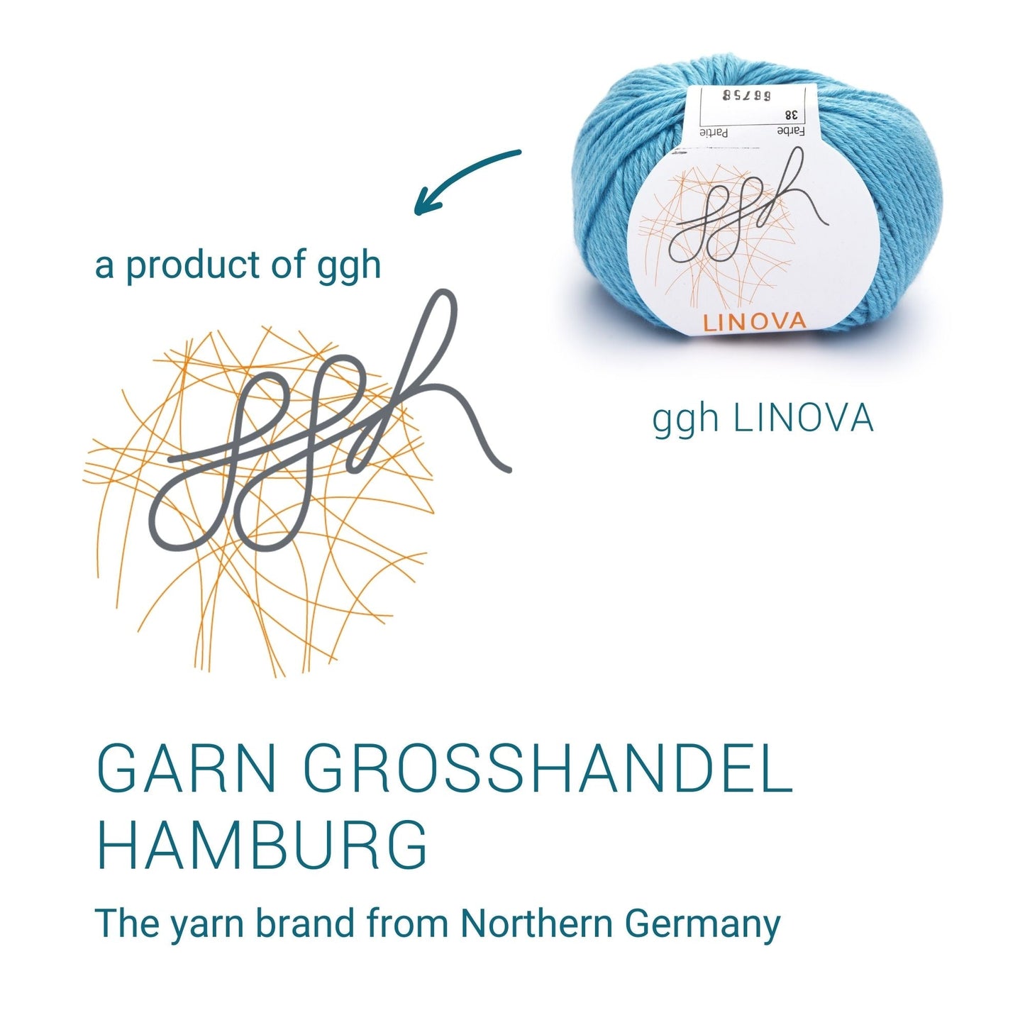 ggh Linova | 100% Baumwolle | 100m/50g | 038 - Aqua - Handarbeiten - 5