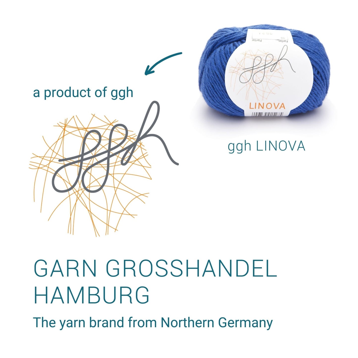 ggh Linova | 100% Baumwolle | 100m/50g | 039 - Mittelblau - Handarbeiten - 5