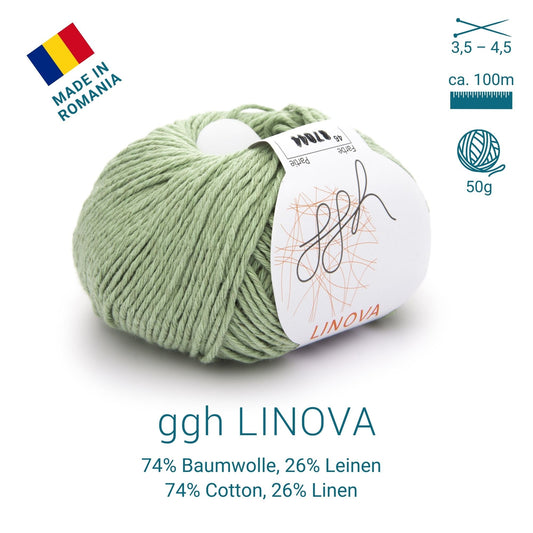 ggh Linova | 100% Baumwolle | 100m/50g | 046 - Lindgrün - Handarbeiten - 2