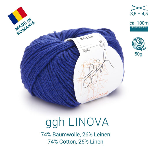 ggh Linova | 100% Baumwolle | 100m/50g | 048 - Royalblau - Handarbeiten - 2