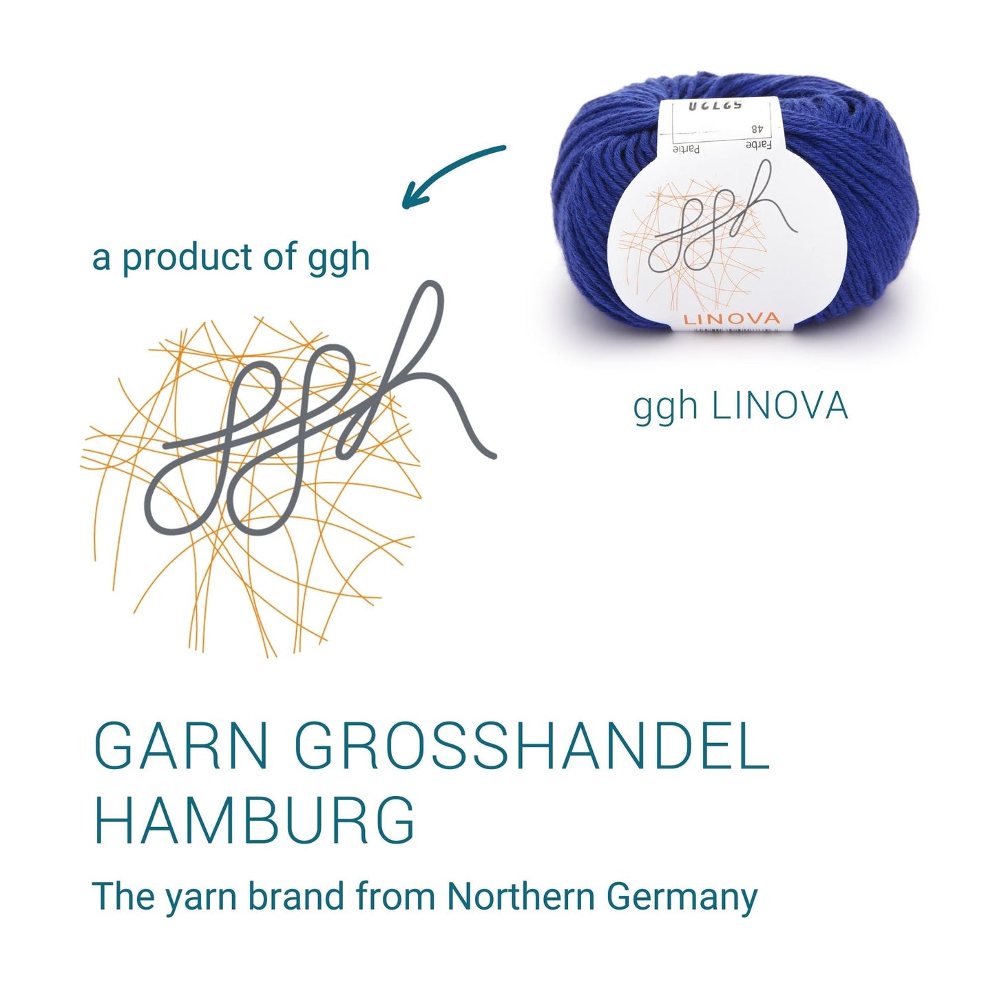 ggh Linova | 100% Baumwolle | 100m/50g | 048 - Royalblau - Handarbeiten - 5