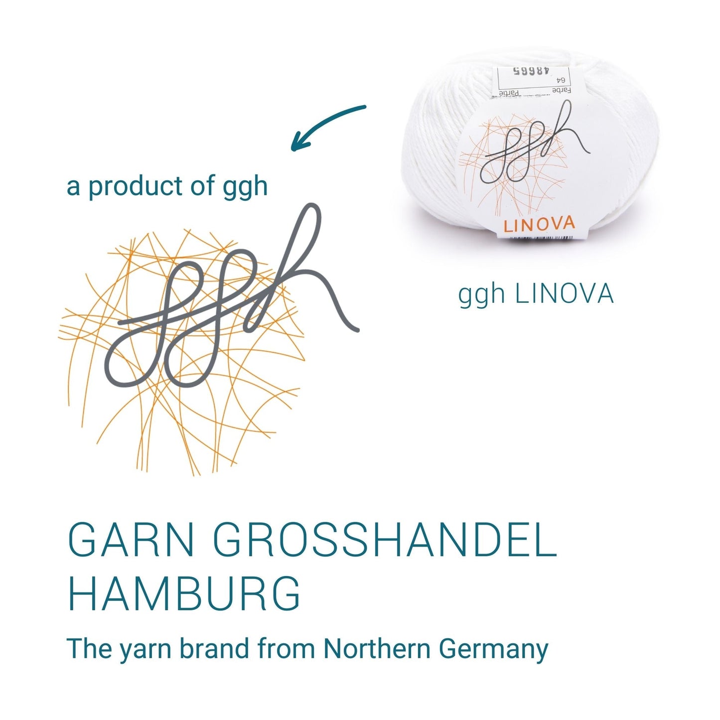 ggh Linova | 100% Baumwolle | 100m/50g | 064 - Weiß - Handarbeiten - 5