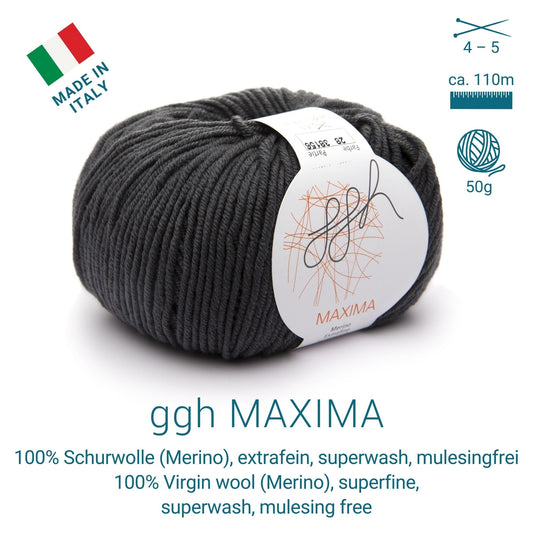 ggh Maxima Box | 300g Set (6x50g) – 028 – Anthrazit - Handarbeiten - 2