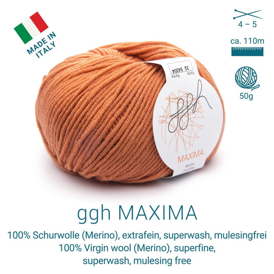 ggh Maxima Box | 300g Set (6x50g) – 032 – Rostorange - Handarbeiten - 2