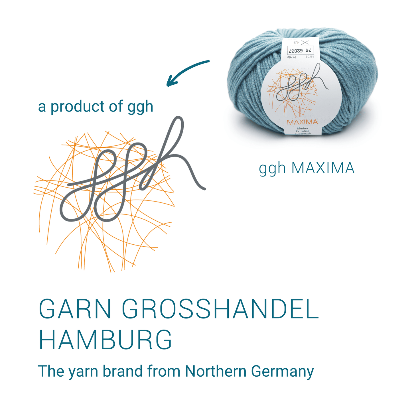 ggh Maxima Box | 300g Set (6x50g) – 076 – Arktisblau - Handarbeiten - 6