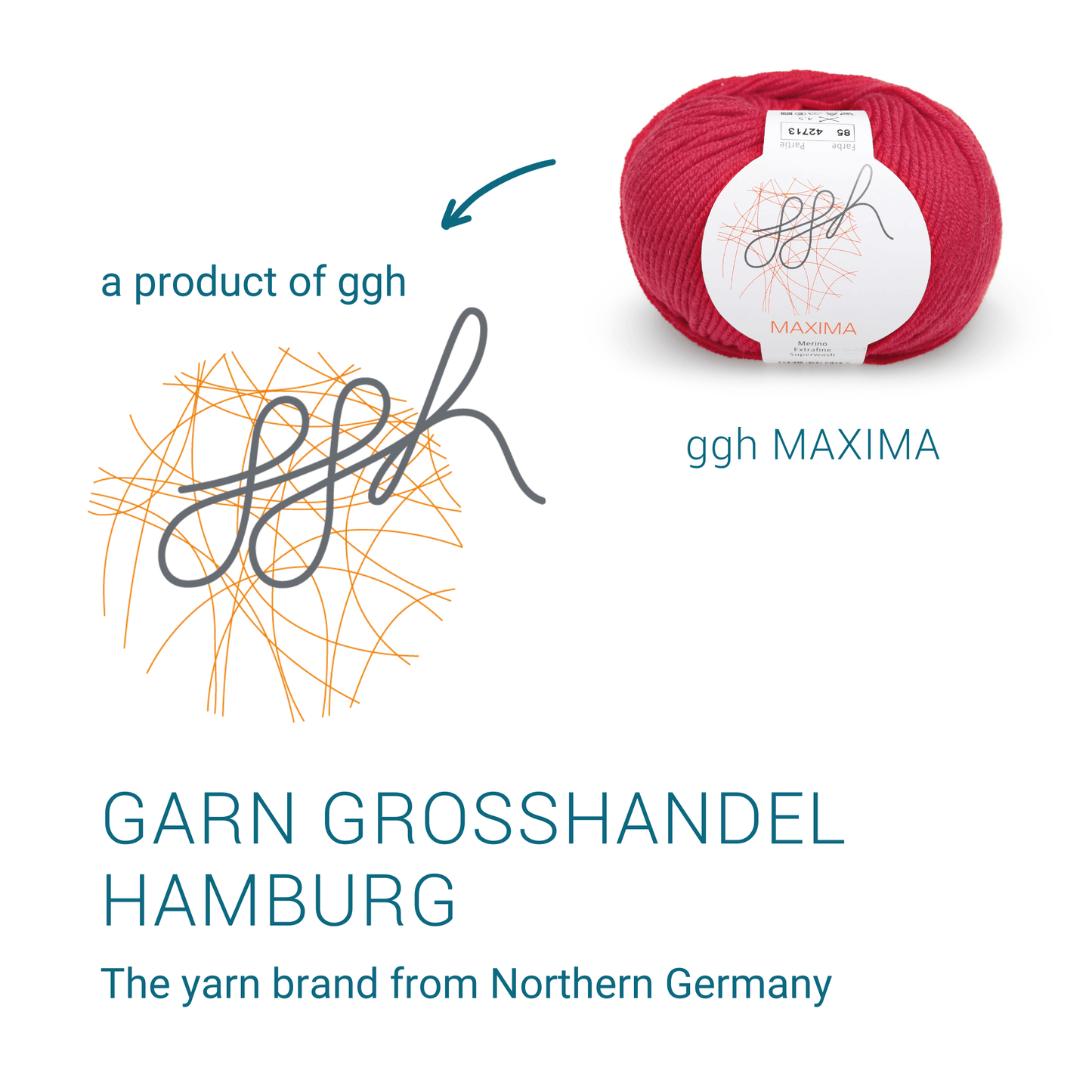 ggh Maxima Box | 300g Set (6x50g) – 085 – Rot - Handarbeiten - 6