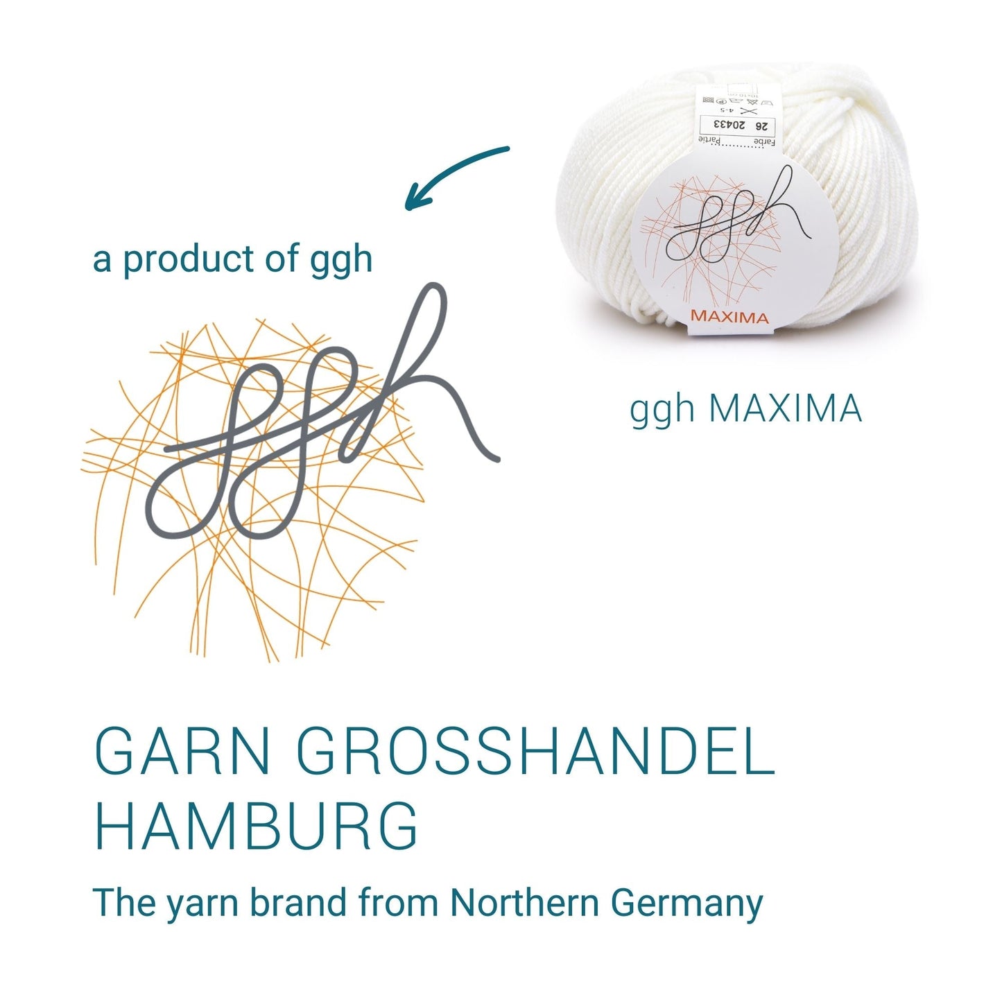 ggh Maxima | Merinowolle | 110m/50g | 026 - Weiß - Handarbeiten - 4