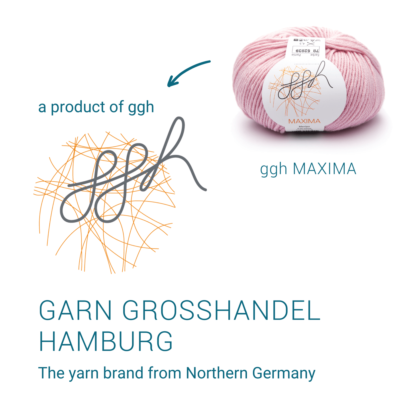 ggh Maxima | Merinowolle | 110m/50g | 078 - Puderrosa - Handarbeiten - 4