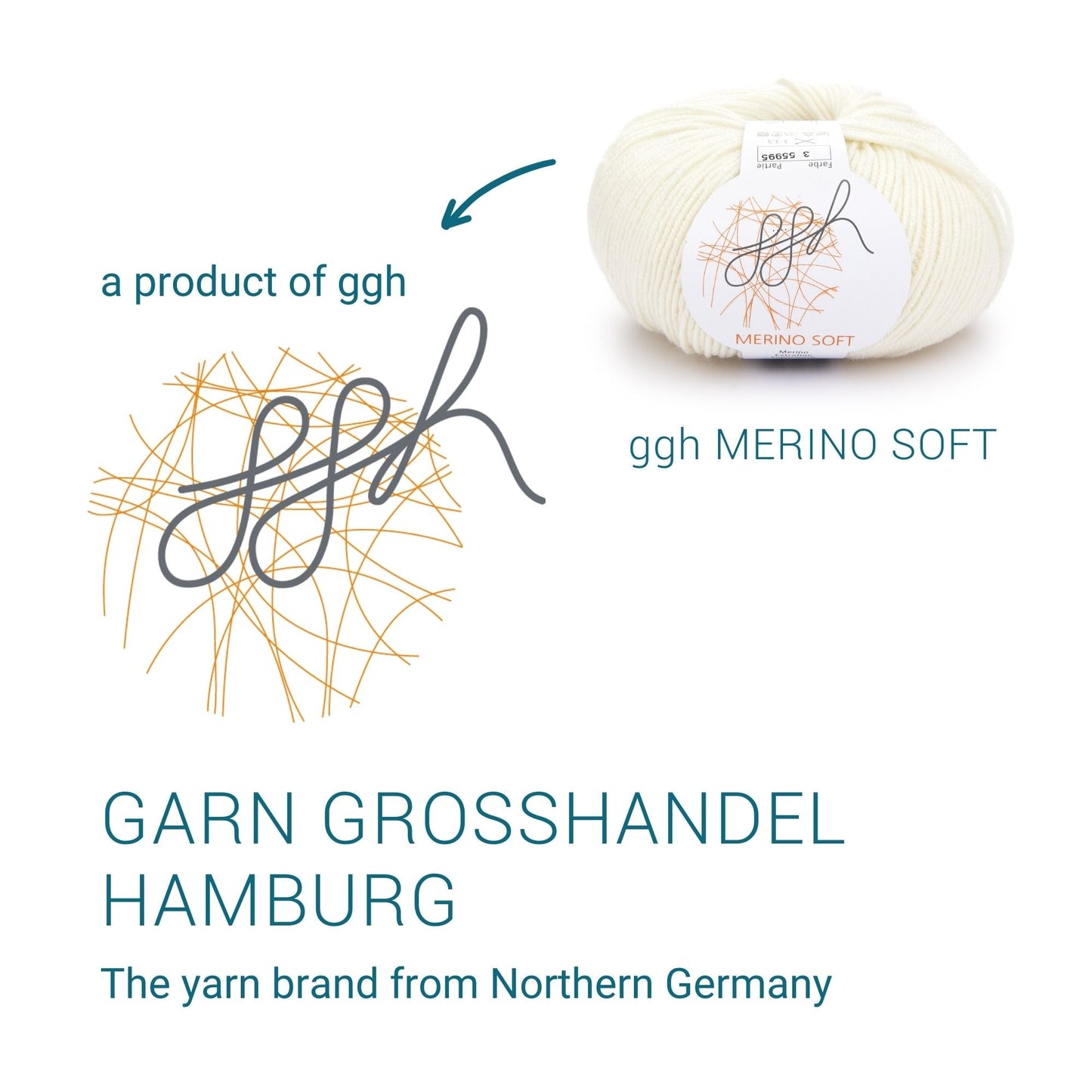 ggh Merino Soft | Merinowolle | 170m/50g | 003 - Wollweiß - Handarbeiten - 4