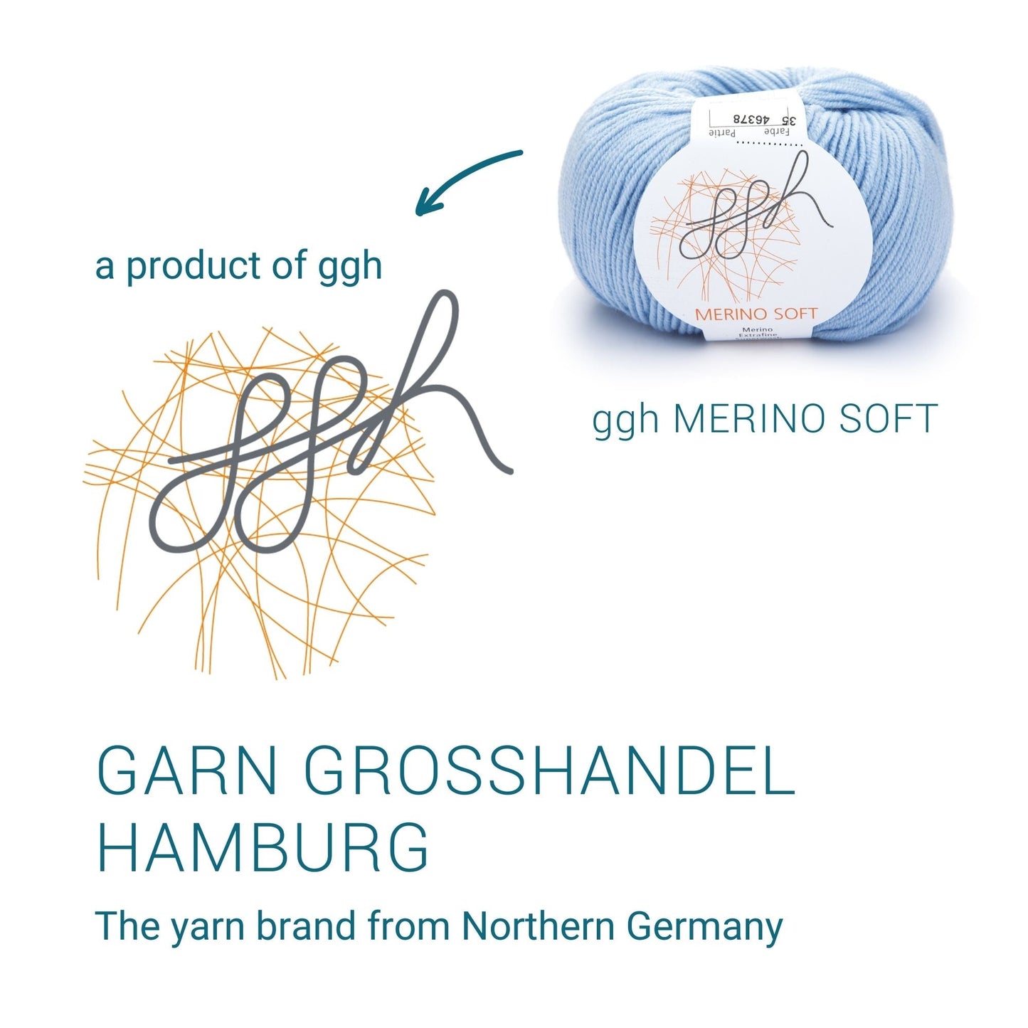 ggh Merino Soft | Merinowolle | 170m/50g | 035 - Hellblau - Handarbeiten - 4
