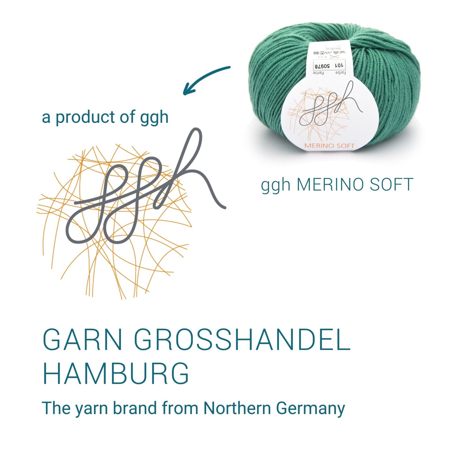 ggh Merino Soft | Merinowolle | 170m/50g | 101 - Nordseegrün - Handarbeiten - 4