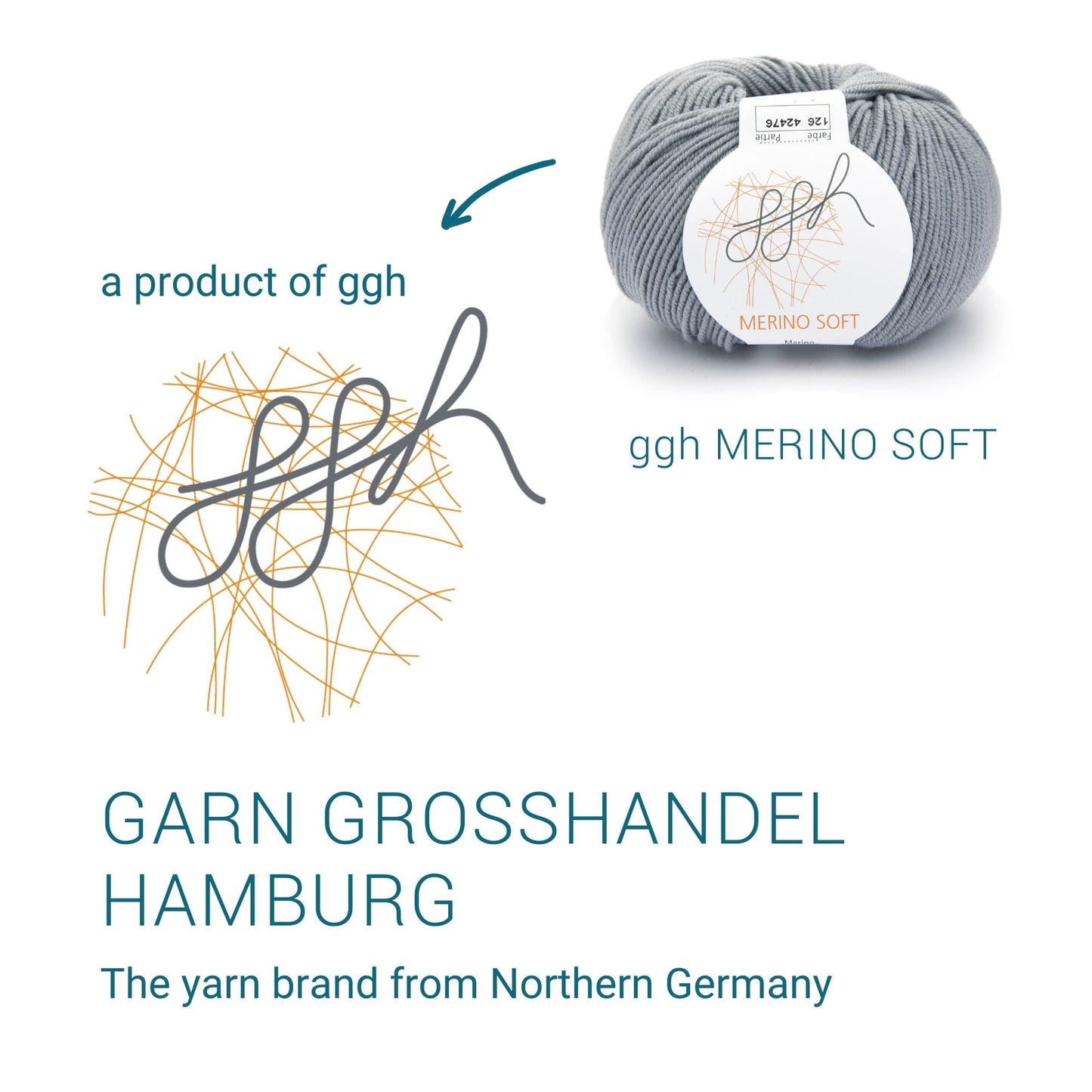 ggh Merino Soft | Merinowolle | 170m/50g | 126 - Mittelgrau - Handarbeiten - 4