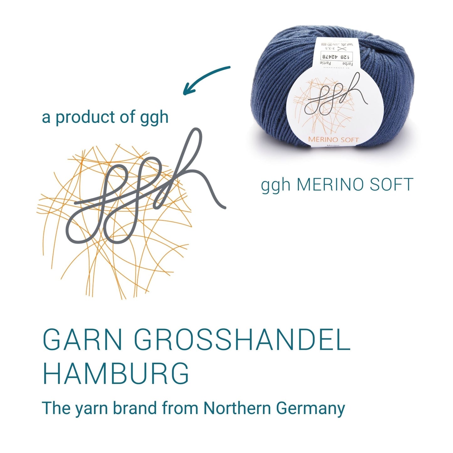 ggh Merino Soft | Merinowolle | 170m/50g | 128 - Ozeanblau - Handarbeiten - 4