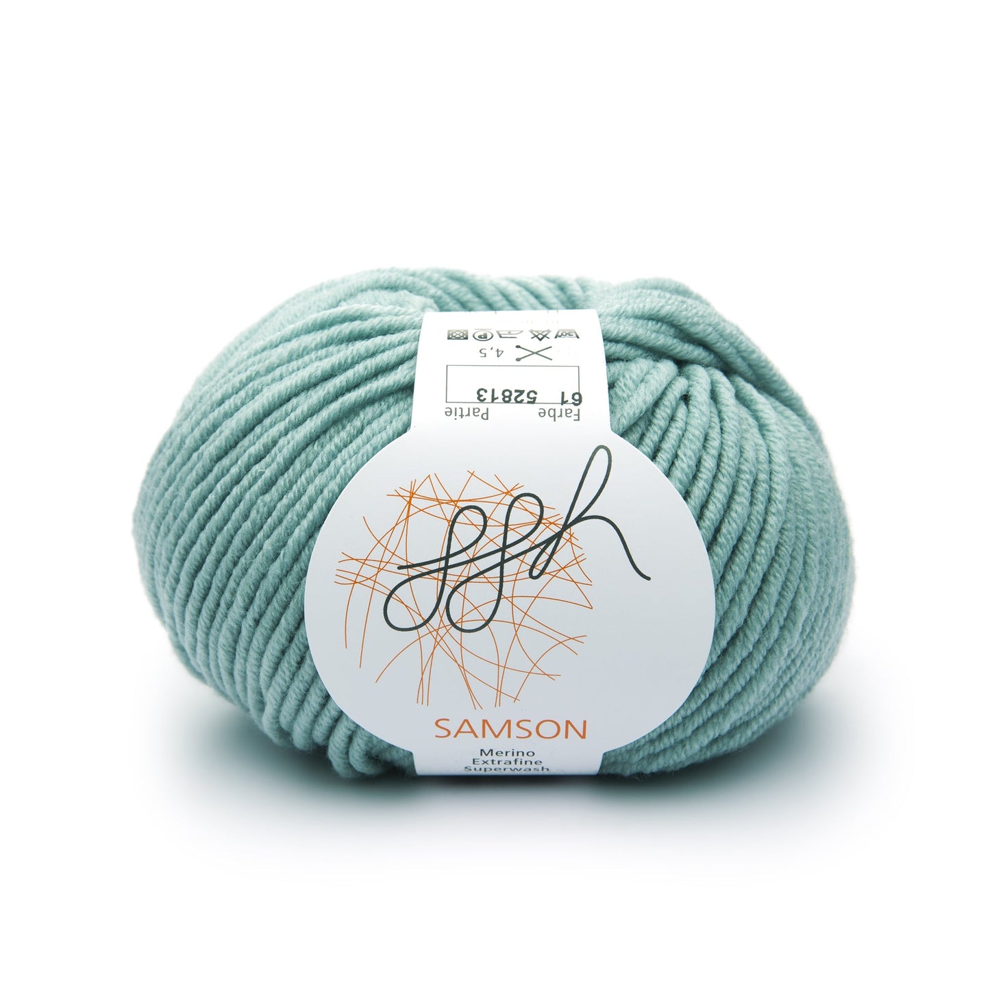 ggh Samson | Merinowolle | 85m/50g | 061 - Frostgrün - Handarbeiten - 1