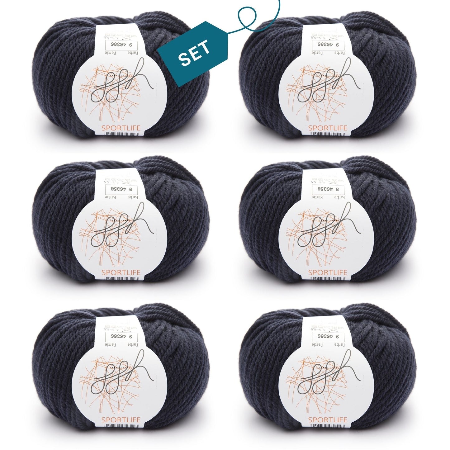 ggh Sportlife Box | Set mit 300g (6x50g) | 009 – Marine - Strickwolle - Handarbeiten - 7