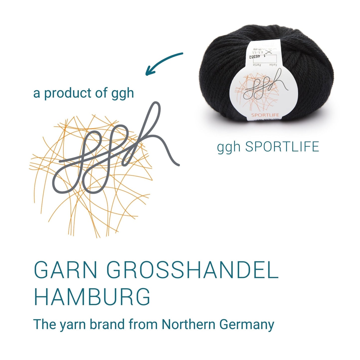 ggh Sportlife | Schurwolle | 80m/50g | 001 - Schwarz - Handarbeiten - 4