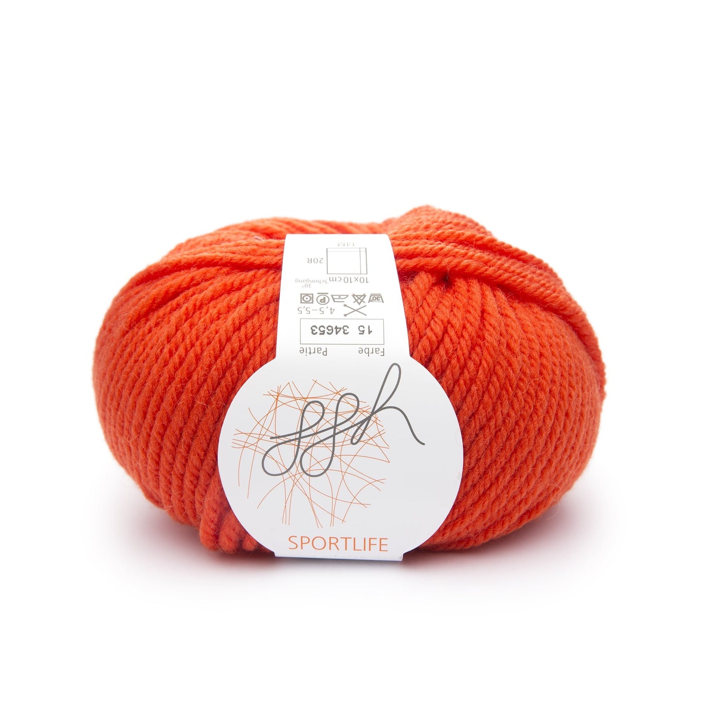 ggh Sportlife | Schurwolle | 80m/50g | 015 - Flammendes Orange - Handarbeiten - 1