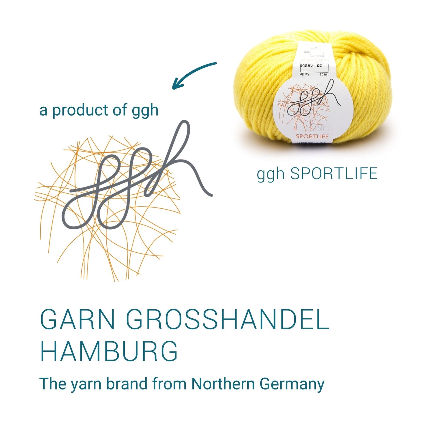 ggh Sportlife | Schurwolle | 80m/50g | 023 - Sonnenreflex - Handarbeiten - 4