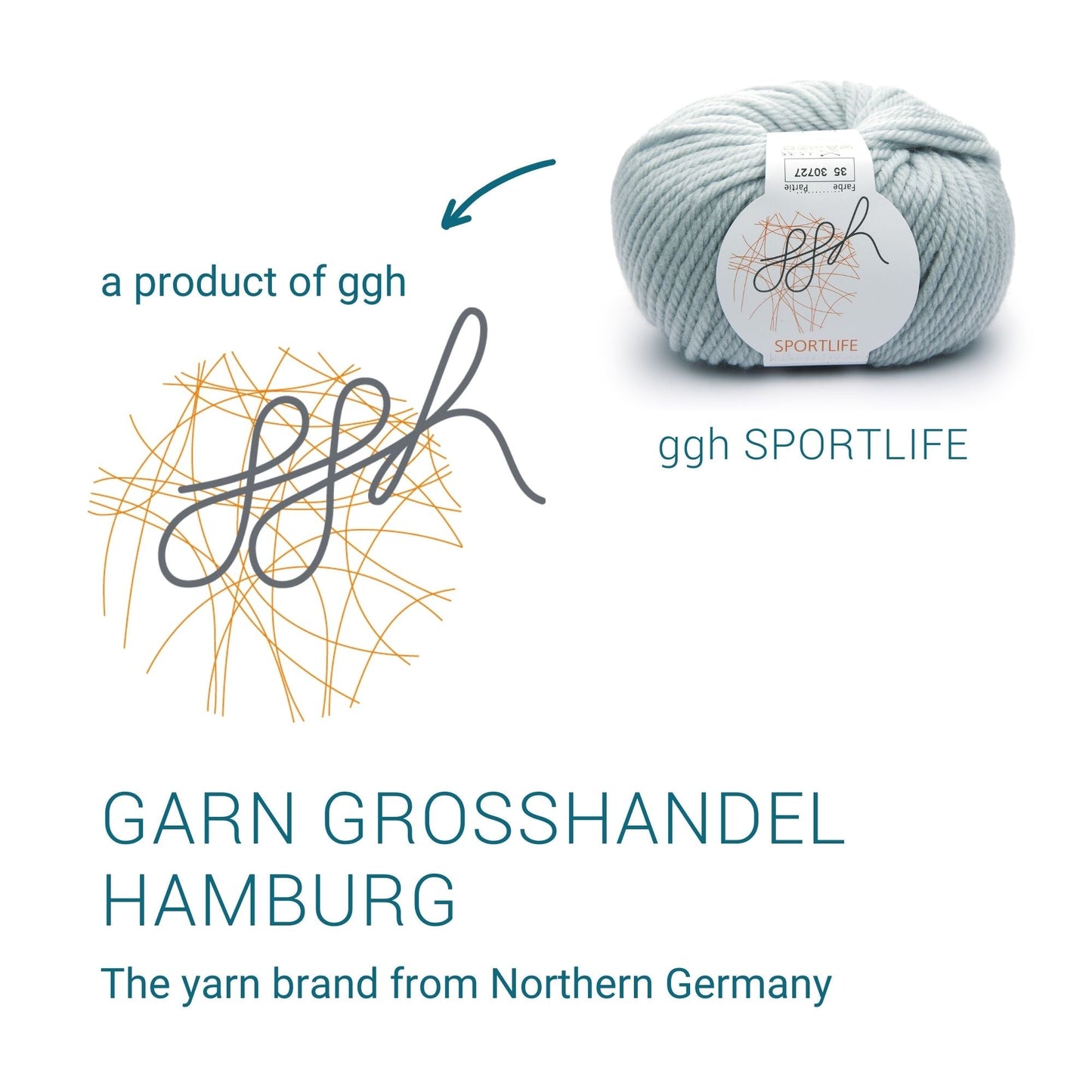 ggh Sportlife | Schurwolle | 80m/50g | 035 - Eisgrau - Handarbeiten - 4