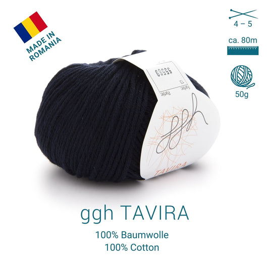 ggh Tavira | 100% Baumwolle | 80m/50g | 013 - Marine - Handarbeiten - 2