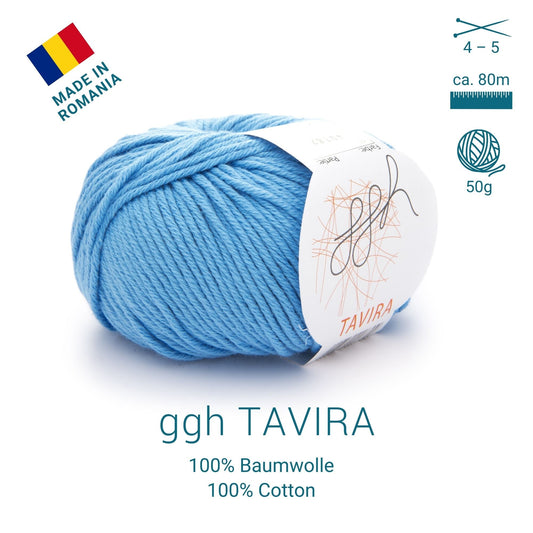 ggh Tavira | 100% Baumwolle | 80m/50g | 015 - Aqua - Handarbeiten - 2