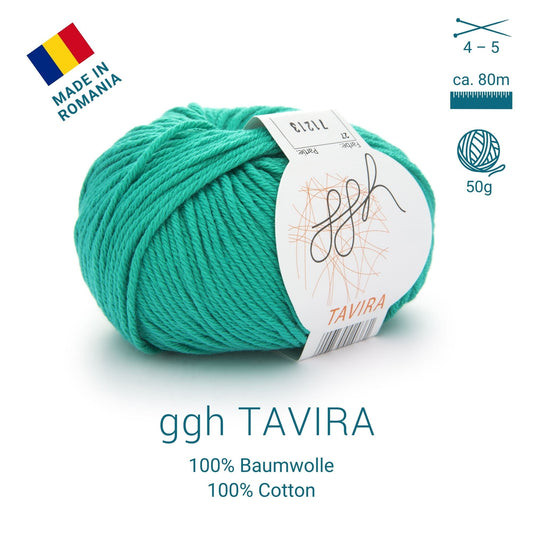 ggh Tavira | 100% Baumwolle | 80m/50g | 027 - Chromgrün - Handarbeiten - 2
