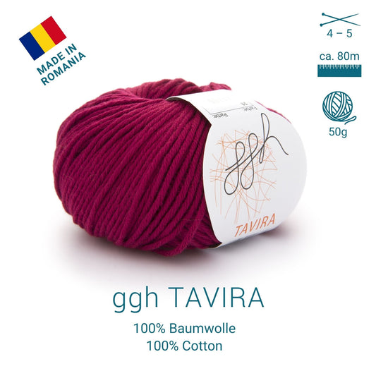 ggh Tavira | 100% Baumwolle | 80m/50g | 028 - Scharlachrot - Handarbeiten - 2