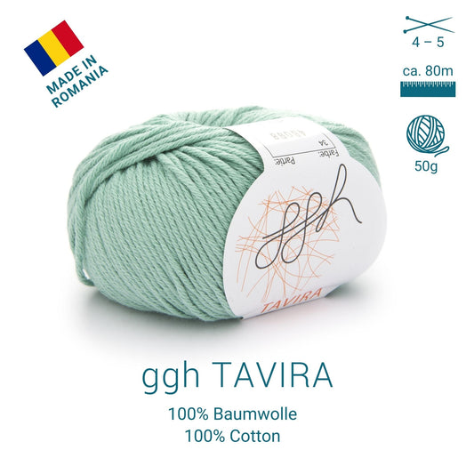 ggh Tavira | 100% Baumwolle | 80m/50g | 034 - Blassgrün - Handarbeiten - 2