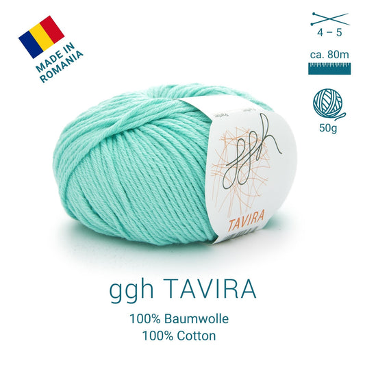 ggh Tavira | 100% Baumwolle | 80m/50g | 036 - Helles Aquamarin - Handarbeiten - 2
