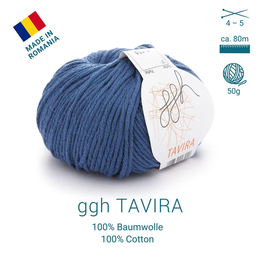 ggh Tavira | 100% Baumwolle | 80m/50g | 037 - Weiches Indigo - Handarbeiten - 2