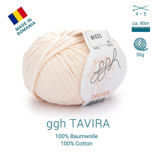 ggh Tavira | 100% Baumwolle | 80m/50g | 039 - Puder - Handarbeiten - 2