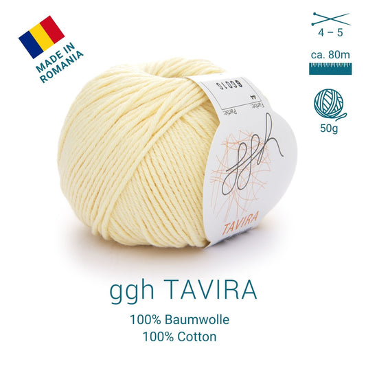 ggh Tavira | 100% Baumwolle | 80m/50g | 044 - Vanille - Handarbeiten - 2