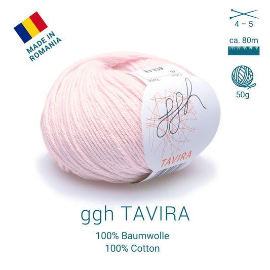 ggh Tavira | 100% Baumwolle | 80m/50g | 046 - Puder - Rosa - Handarbeiten - 2