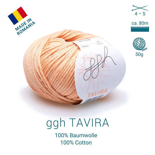 ggh Tavira | 100% Baumwolle | 80m/50g | 047 - Apricot - Handarbeiten - 2