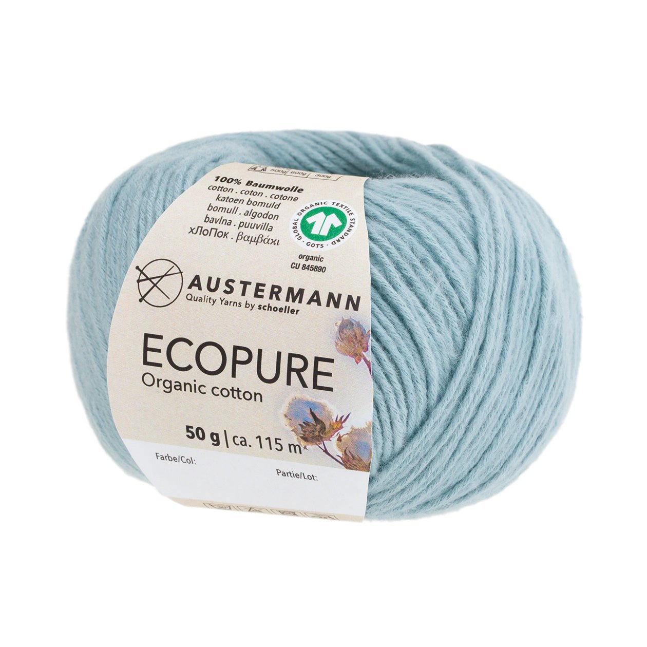 Gots Ecopure | 115 M - 50 G | 13 - Aqua - Handarbeiten - 1