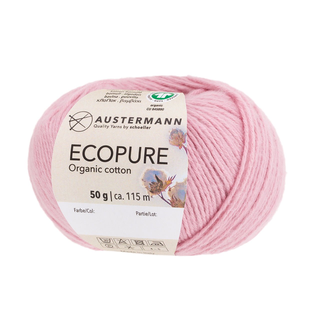 Gots Ecopure | 115 M - 50 G | 17 - Rosa - Handarbeiten - 1