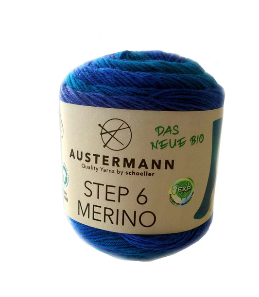 Gots Step Merino 6 Exp Color | 400 M - 150 G | 107 - Türkis - Sockenwolle - Handarbeiten - 1