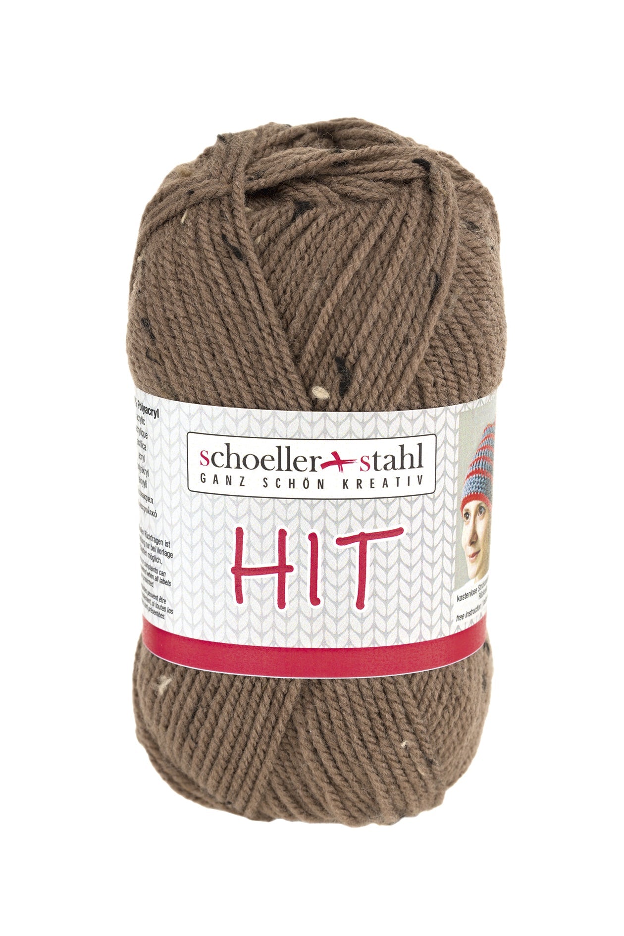 HIT 50G | Farbe 247 - BRAUN TWEED - Strickwolle - Handarbeiten - 1