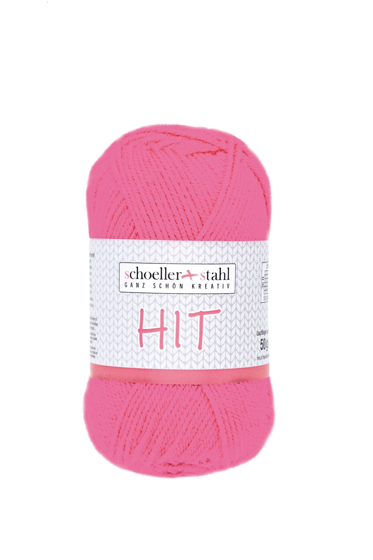HIT 50G | Farbe 36 - NEON - PINK - Strickwolle - Handarbeiten - 1