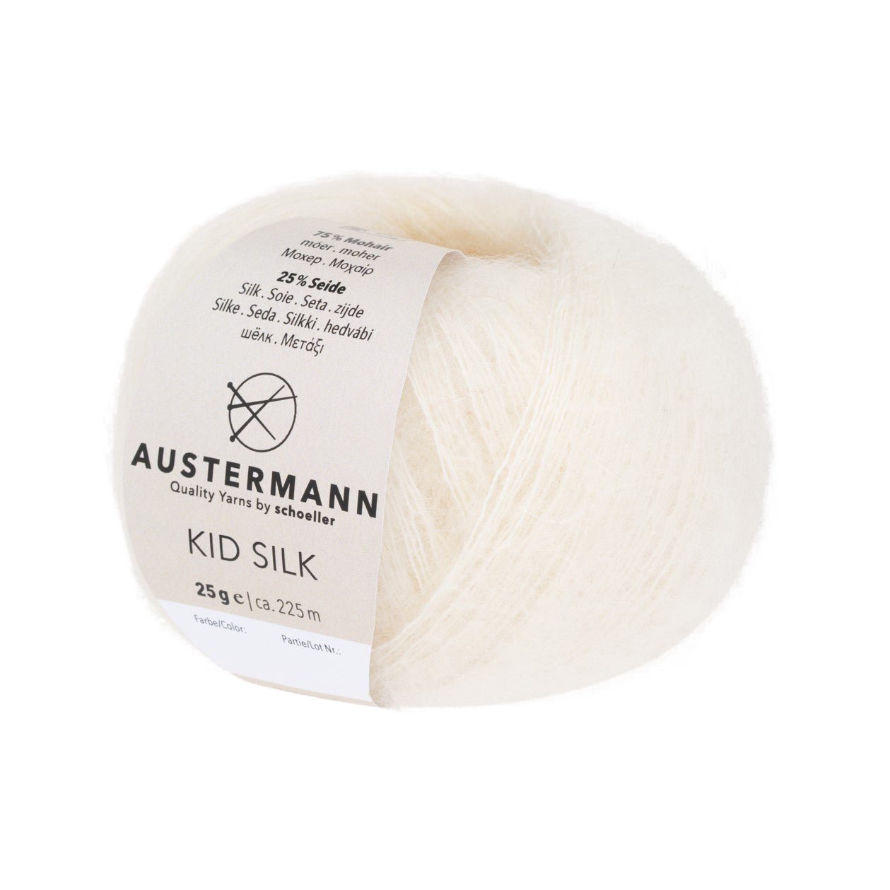 Kid Silk | 225 M - 25 G | 10 - Natur - Strickwolle - Handarbeiten - 1