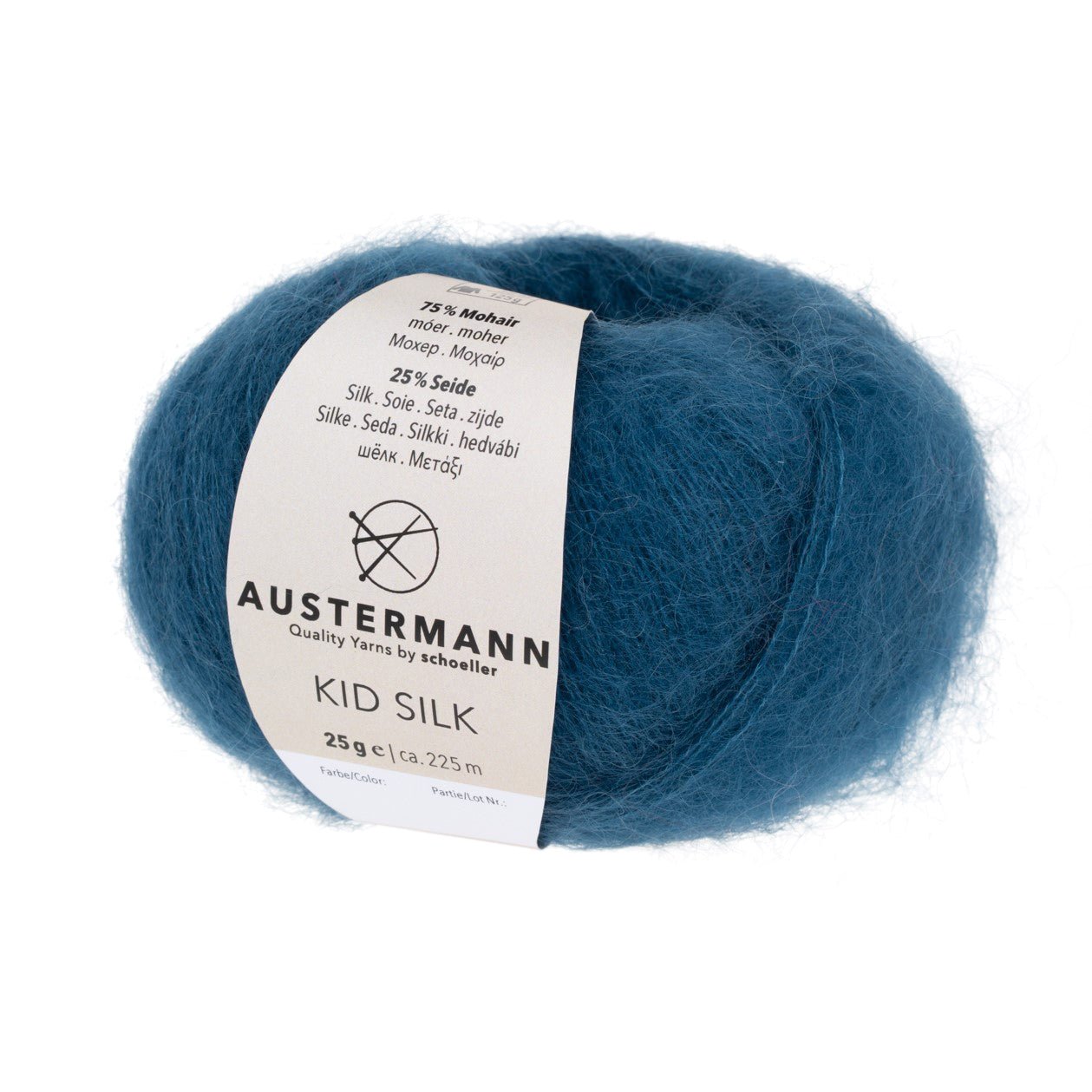 Kid Silk | 225 M - 25 G | 21 - Dunkelpetrol - Strickwolle - Handarbeiten - 1