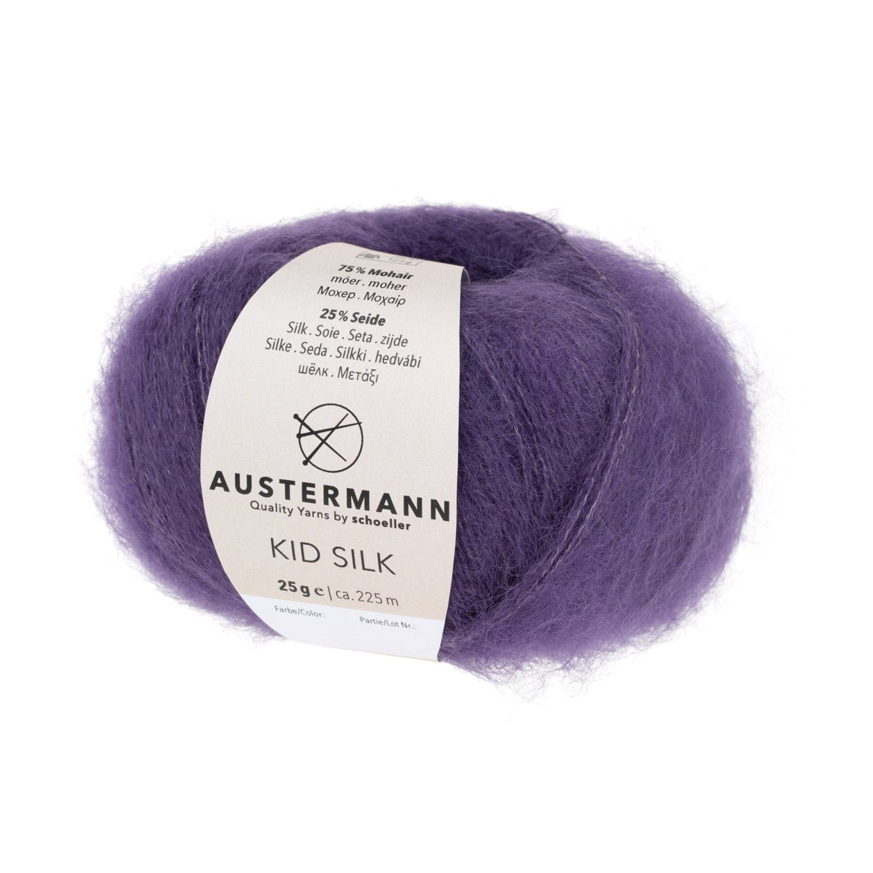 Kid Silk | 225 M - 25 G | 36 - Pflaume - Strickwolle - Handarbeiten - 1