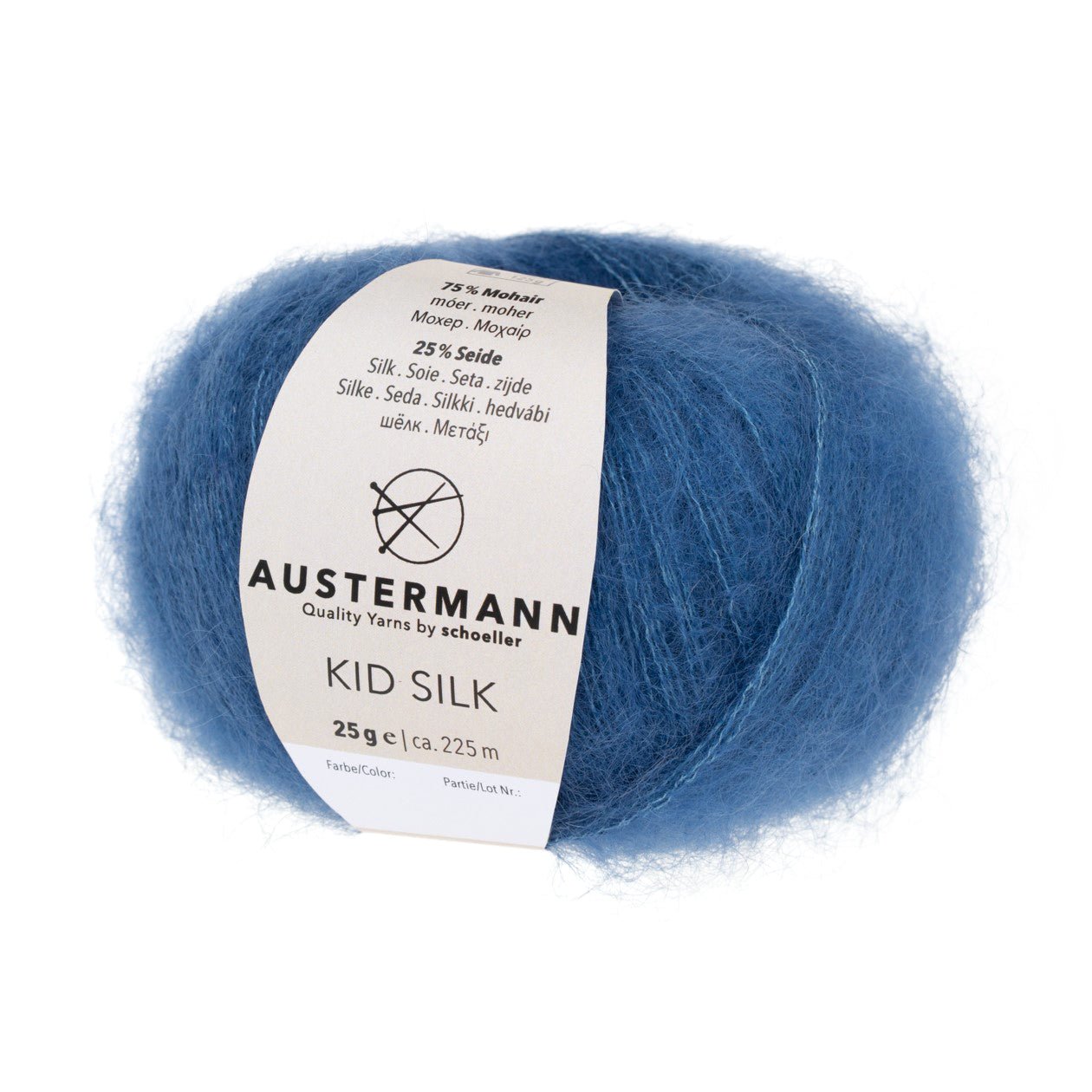 Kid Silk | 225 M - 25 G | 37 - Taubenblau - Strickwolle - Handarbeiten - 1