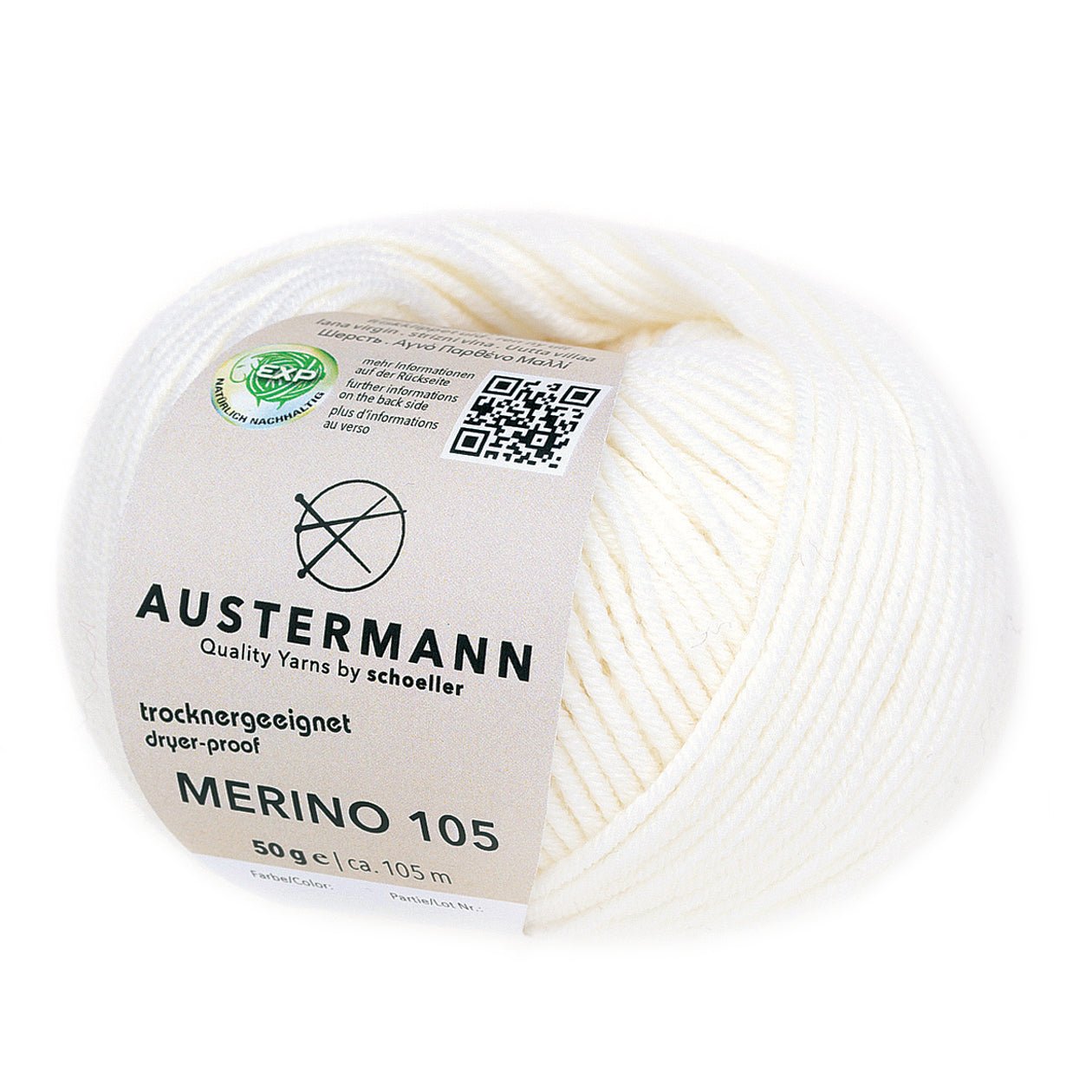 Merino 105 EXP | 105m/50g | 301 - weiß - Handarbeiten - 1