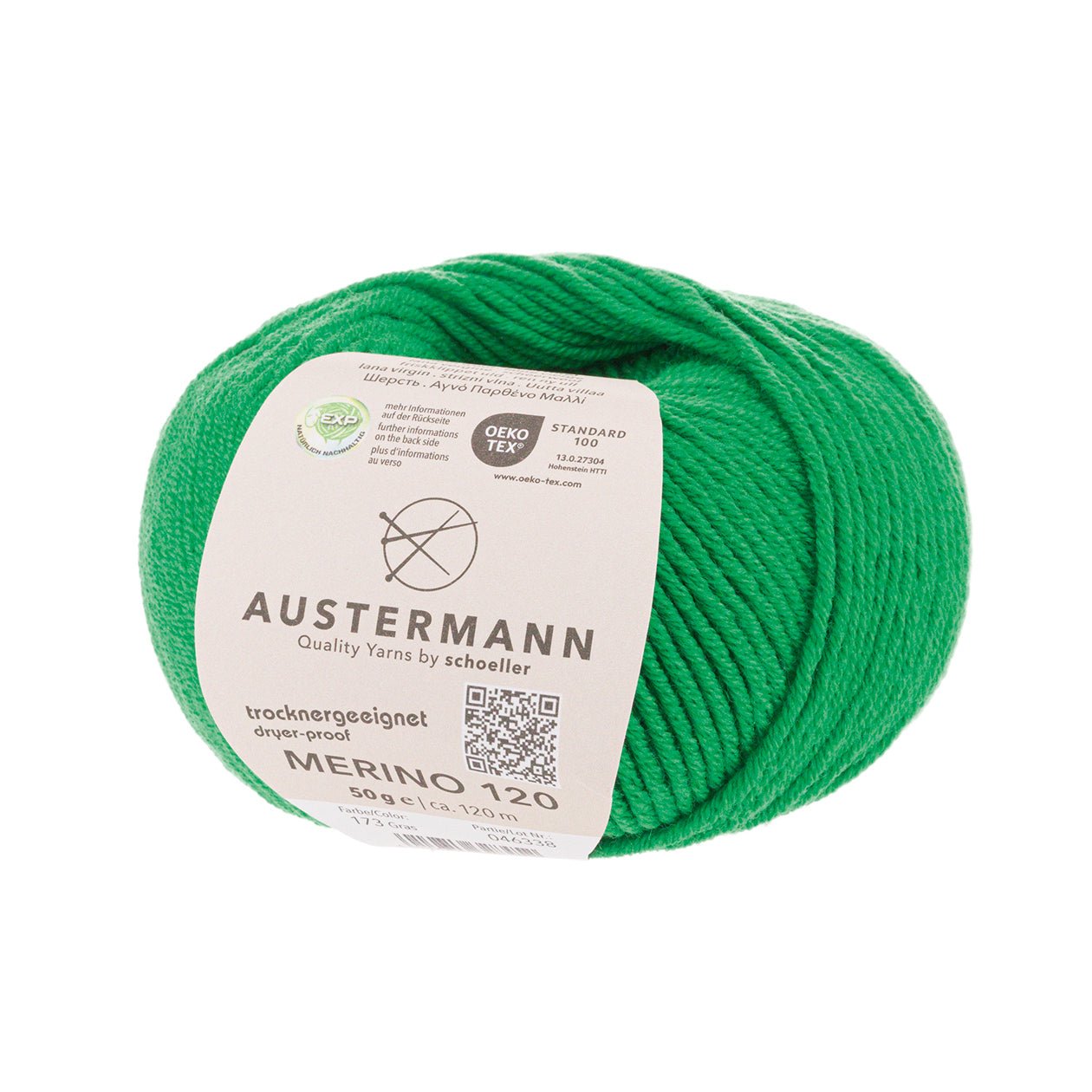 Merino 120 Exp | 120M - 50 G | 173 - Gras - Handarbeiten - 1