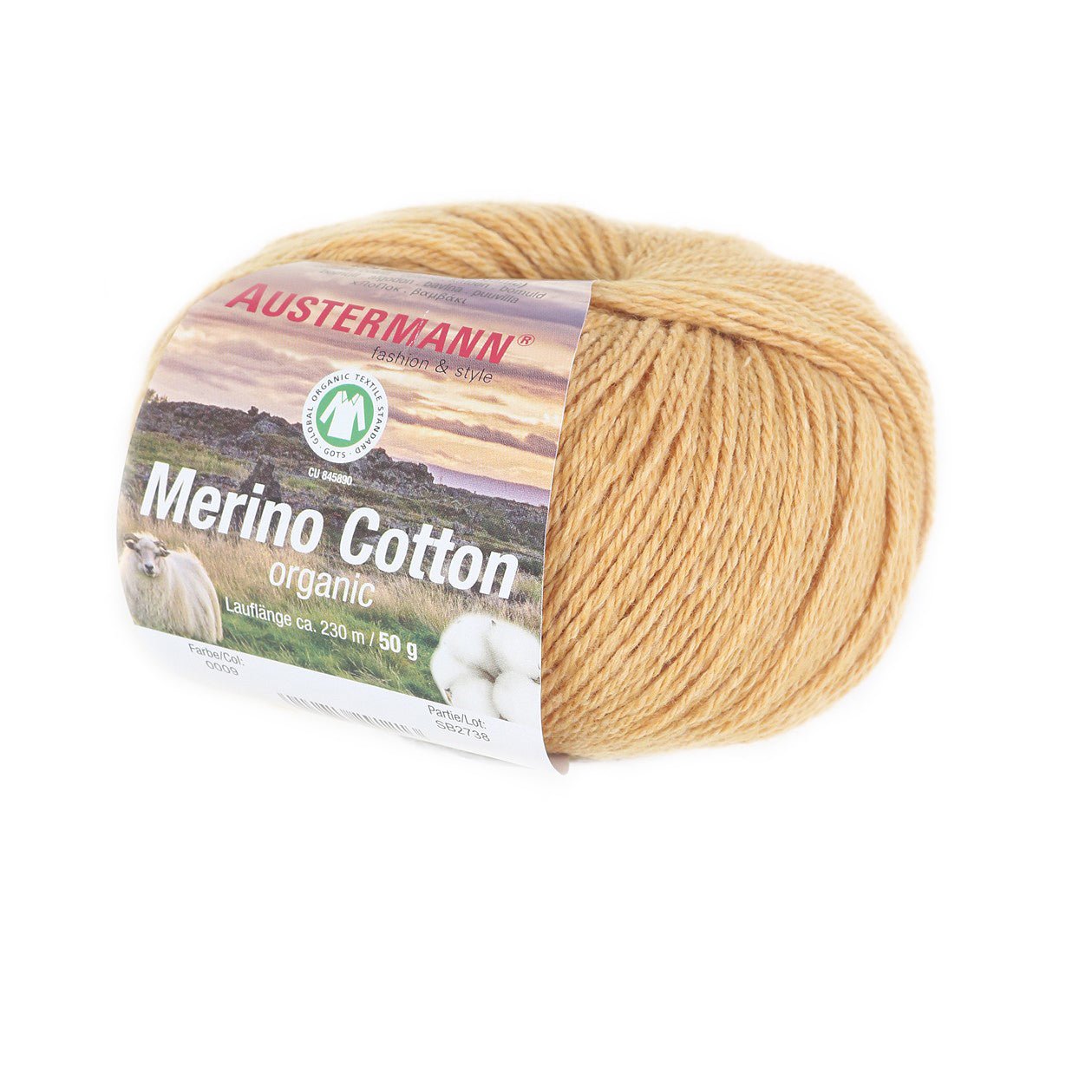 Merino Cotton | 230 M - 50 G | 09 - Honig - Strickwolle - Handarbeiten - 1