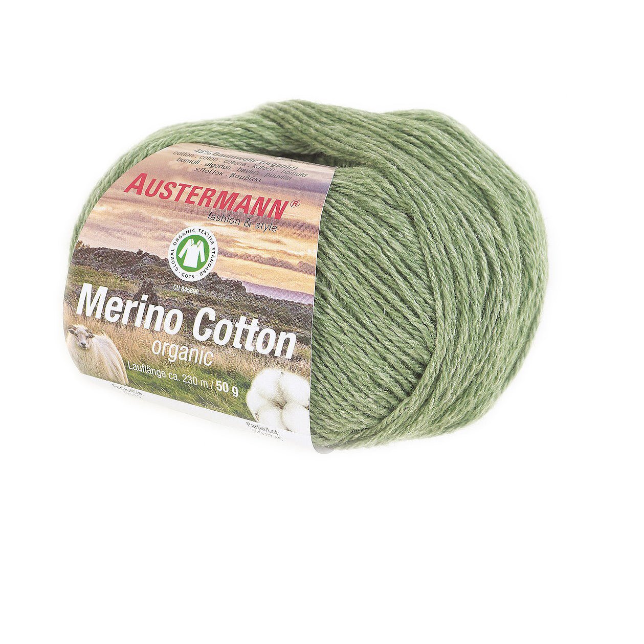 Merino Cotton | 230 M - 50 G | 12 - Gruen - Strickwolle - Handarbeiten - 1