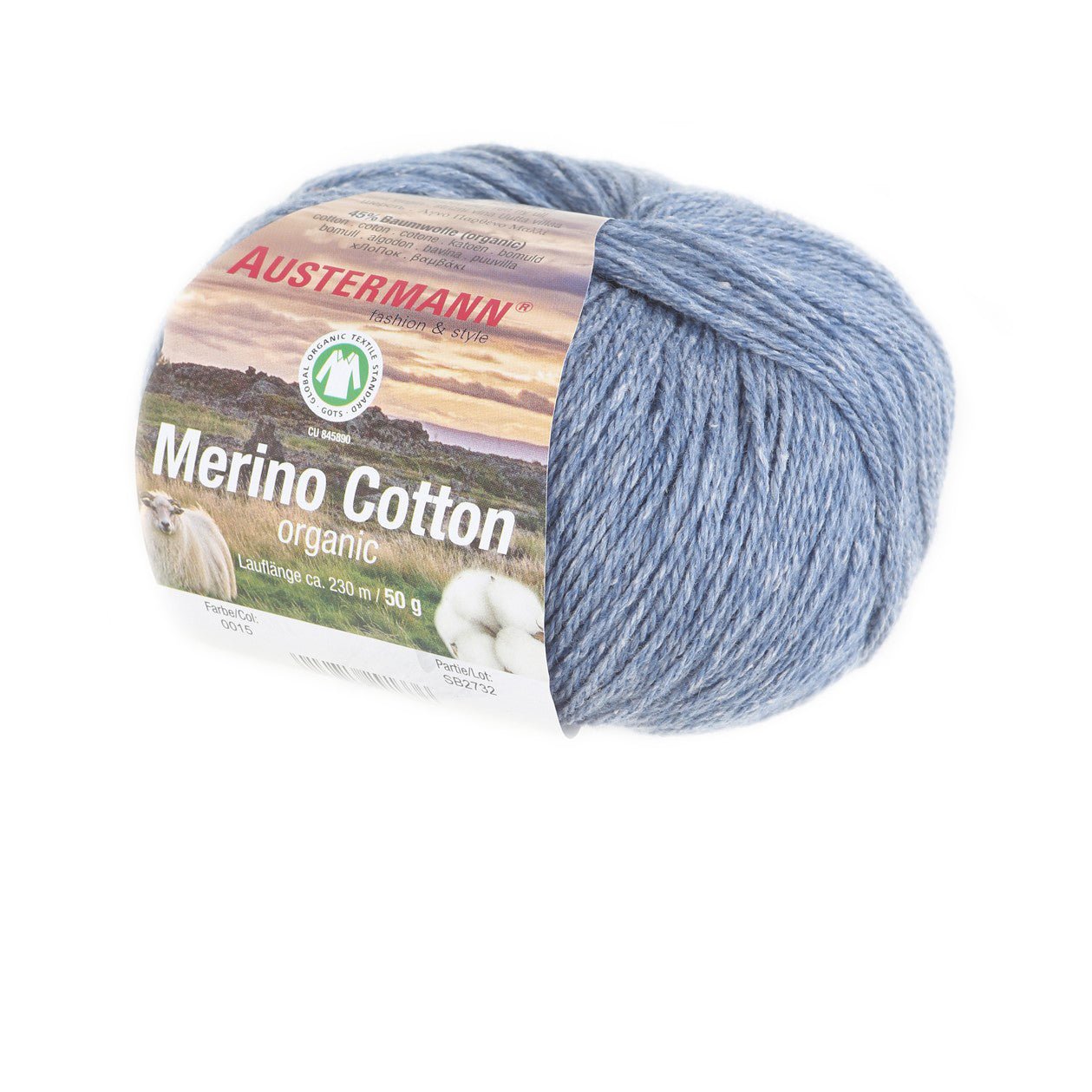 Merino Cotton | 230 M - 50 G | 15 - Jeans - Strickwolle - Handarbeiten - 1