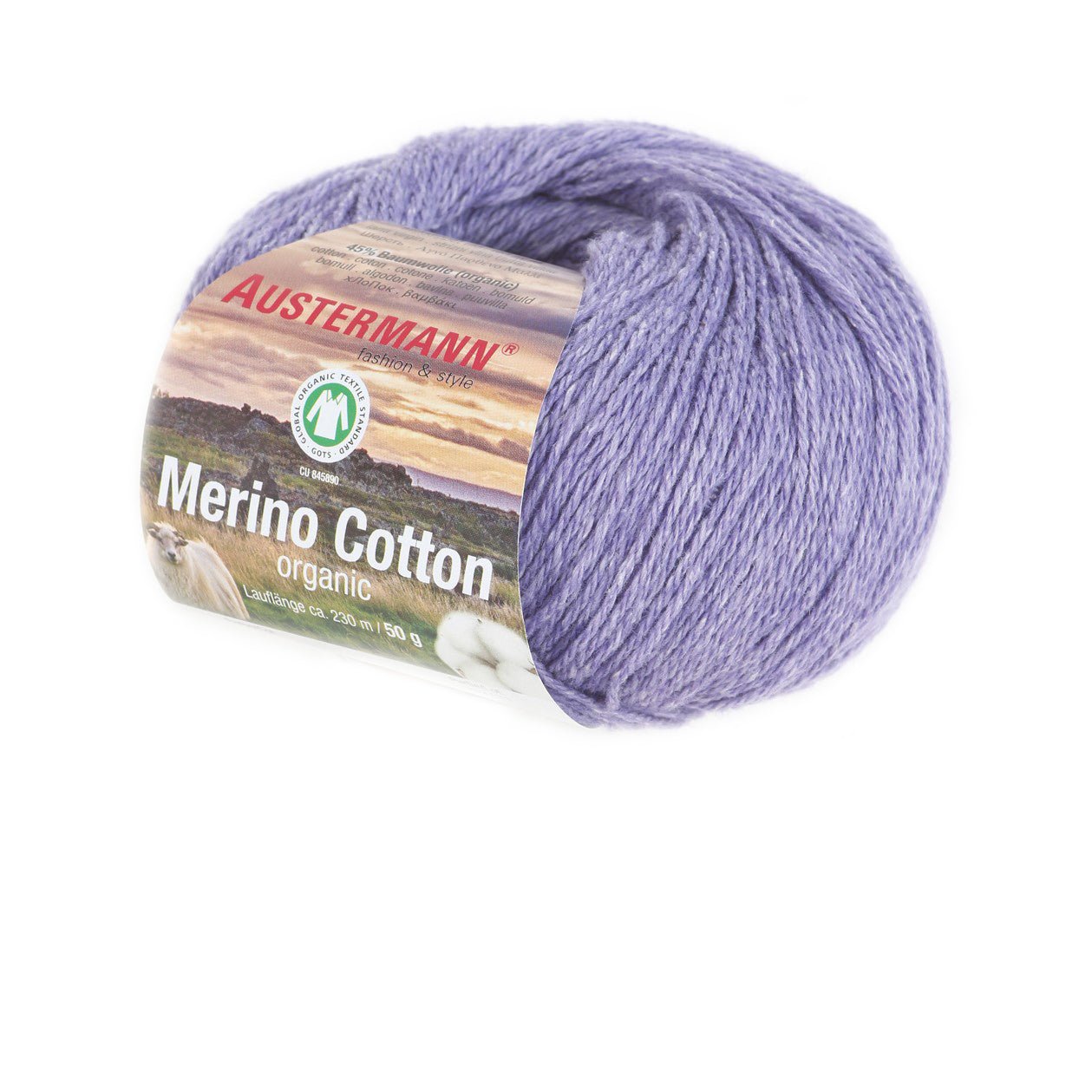 Merino Cotton | 230 M - 50 G | 16 - Lila - Strickwolle - Handarbeiten - 1
